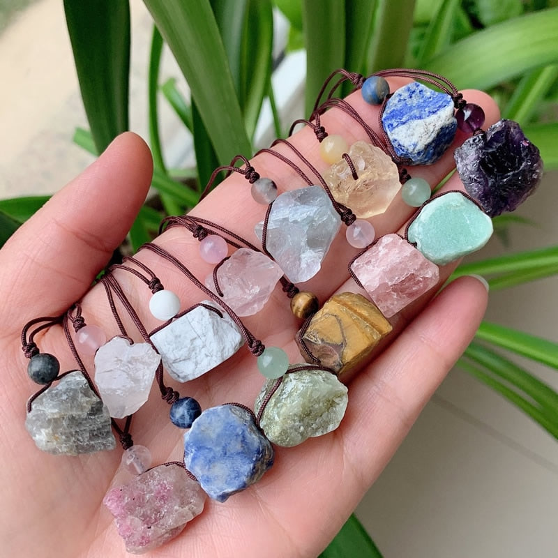 Irregular Small Rock Pendulum Natural Stone Necklace