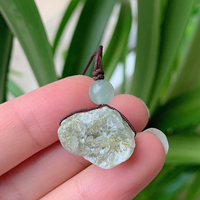 Irregular Small Rock Pendulum Natural Stone Necklace