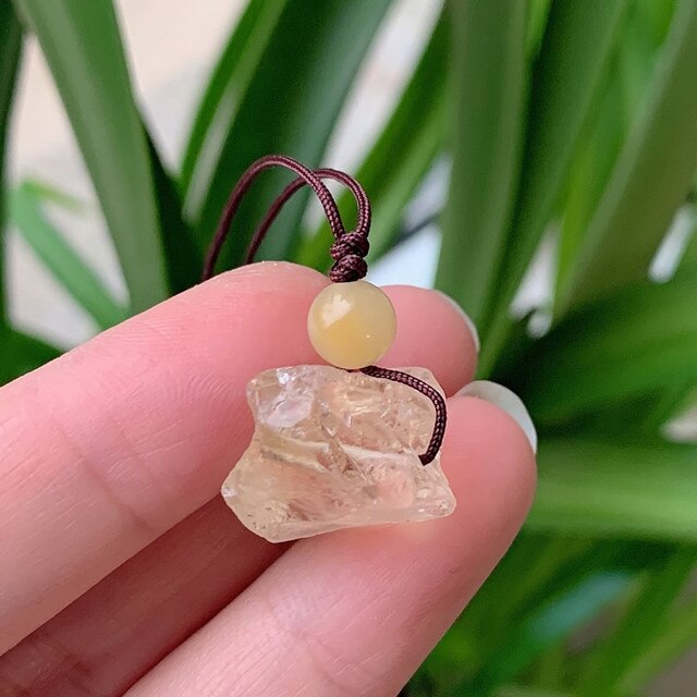Irregular Small Rock Pendulum Natural Stone Necklace