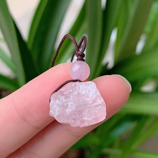 Irregular Small Rock Pendulum Natural Stone Necklace