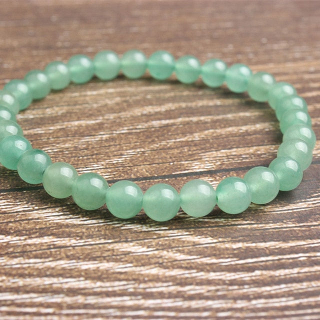Fashion Natural Green Aventurine Round Beads Bracelet