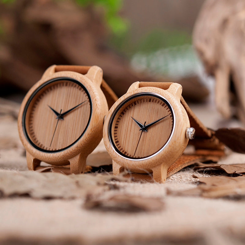 Quartz Watches Men Bamboo Wood Couple Wristwatches Gifts