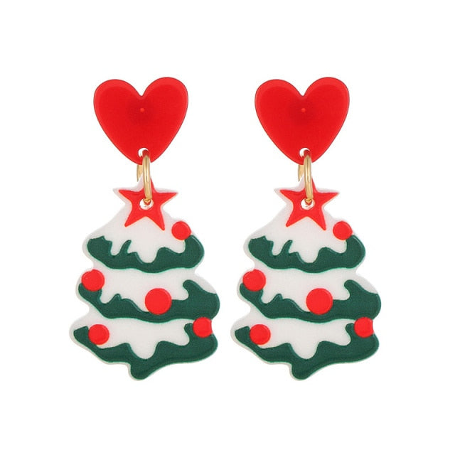 New Trendy Statement Christmas Tree Earrings