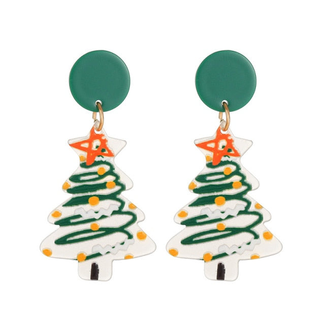 New Trendy Statement Christmas Tree Earrings