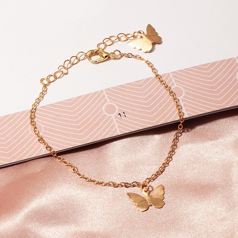 Bracelet Simple Girls Sweet Butterfly Pendant Charm Bracelets