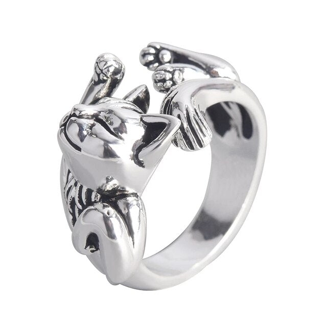 Blue Eyes Owl Ring