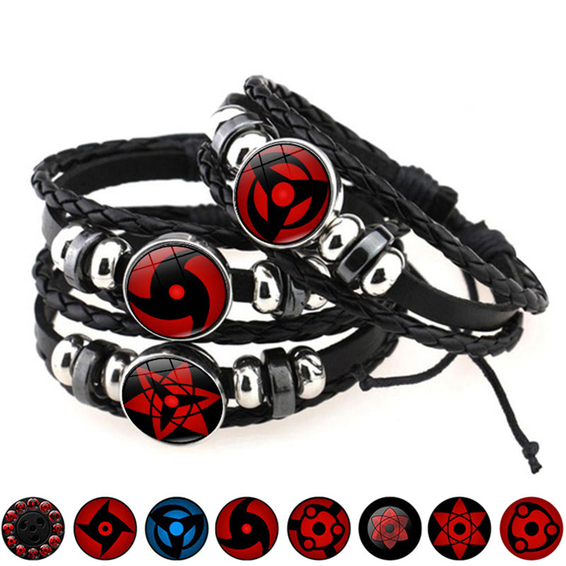 Fashion Anime Kakashi Braided Leather Bracelet