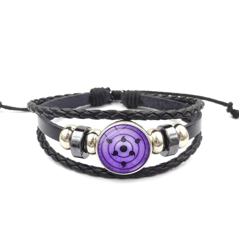 Fashion Anime Kakashi Braided Leather Bracelet