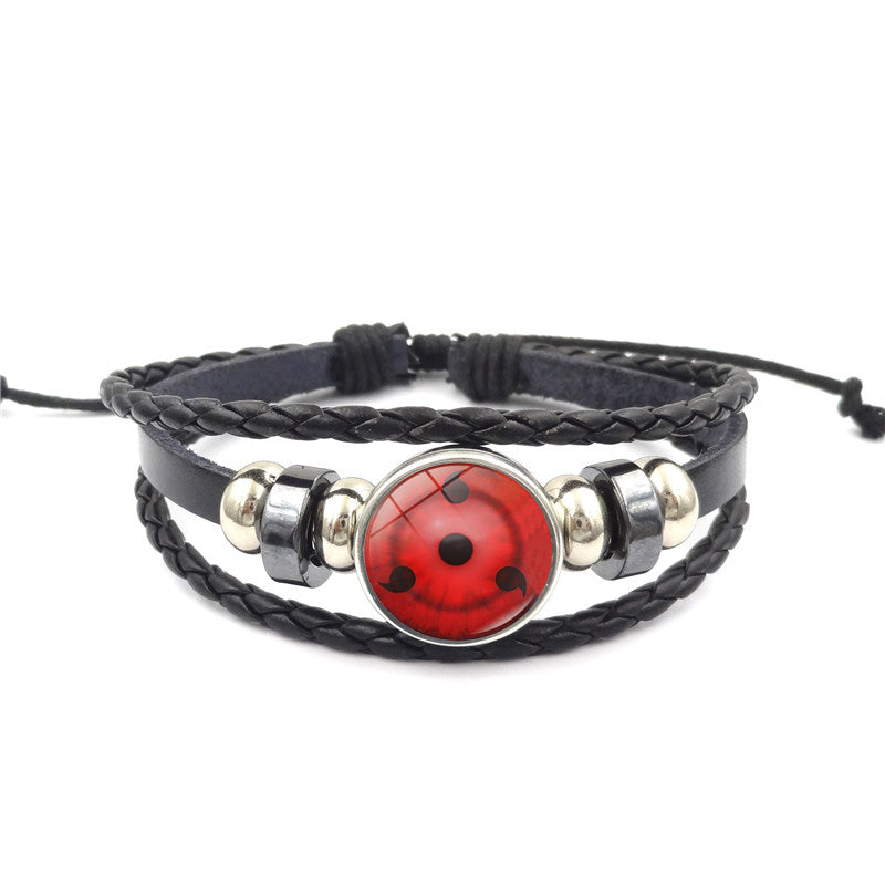 Fashion Anime Kakashi Braided Leather Bracelet