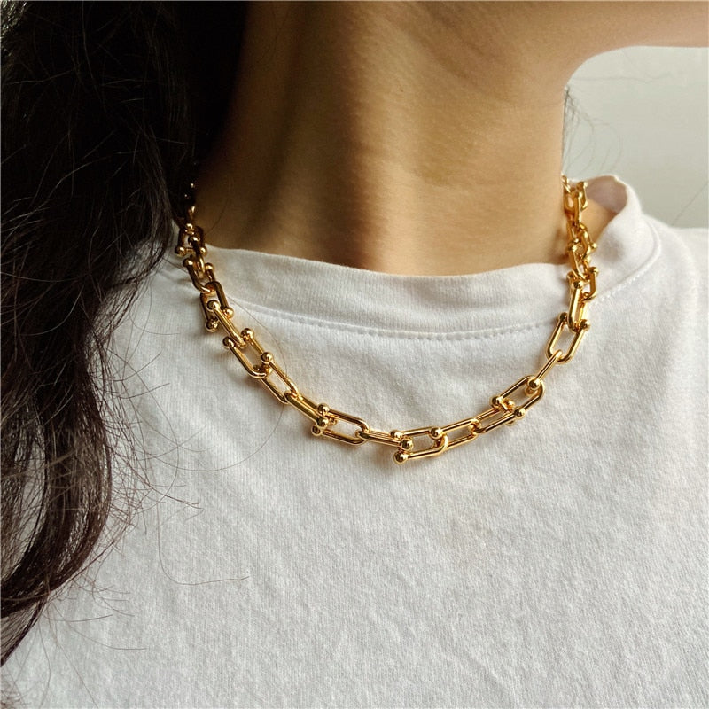 Fashion Multi Layer Lock Portrait Pendants Necklaces