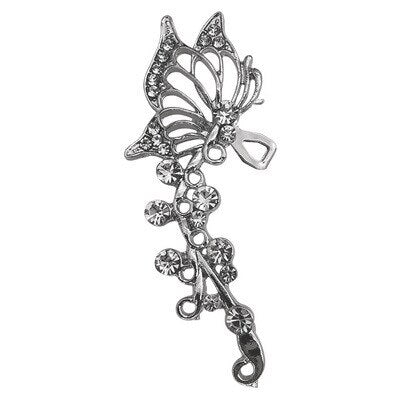 Pendientes de mariposa con cristales y diamantes de imitación para mujer