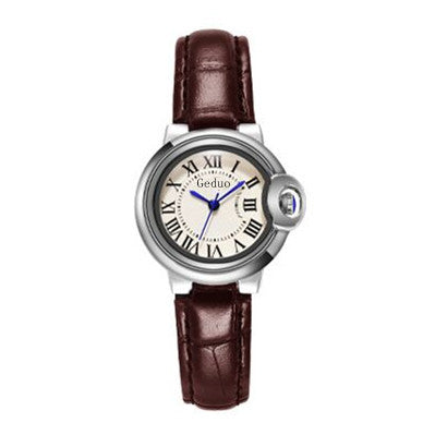 Luxury White Balloon Sapphire Casual Leather Simple Couple Quartz Watch