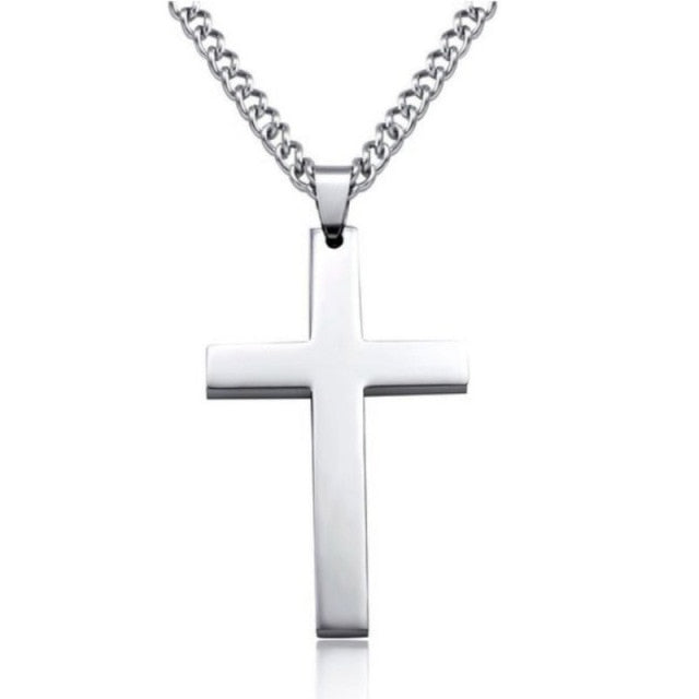 Fashion Stainless Steel Cross Gold Silver Color Necklace