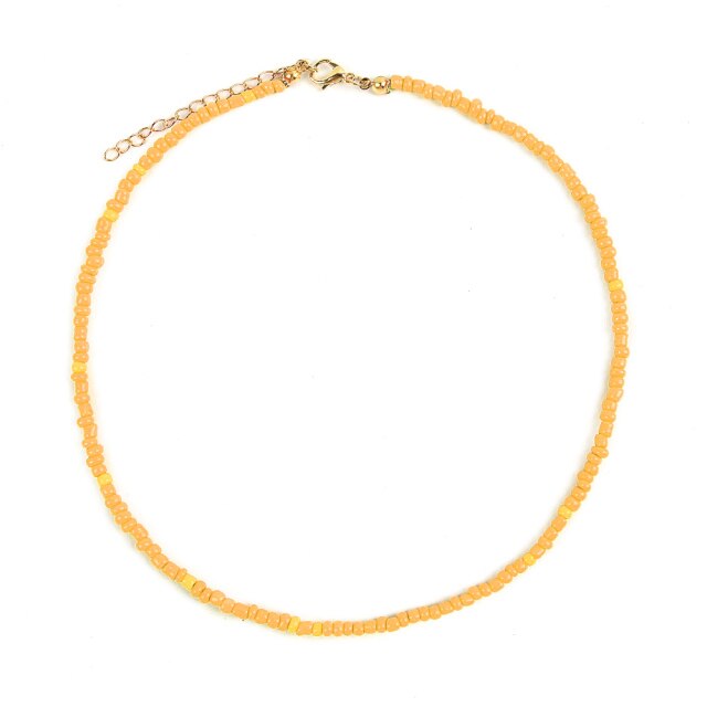 Colorful Beadeds Charm Statement Short Necklace