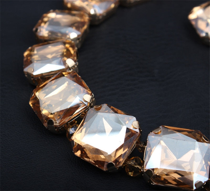 Bohemian Geometric Red Crystal Bridal Wedding Jewelry Sets
