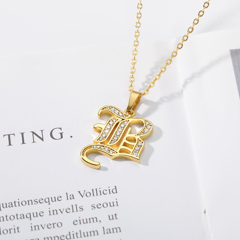 Stainless Steel Jewelry for Women Letter Necklace