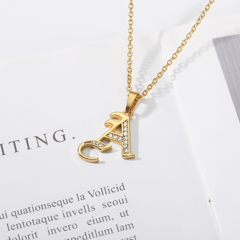 Stainless Steel Jewelry for Women Letter Necklace