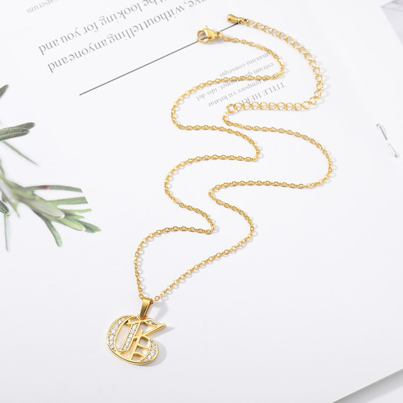 Stainless Steel Jewelry for Women Letter Necklace