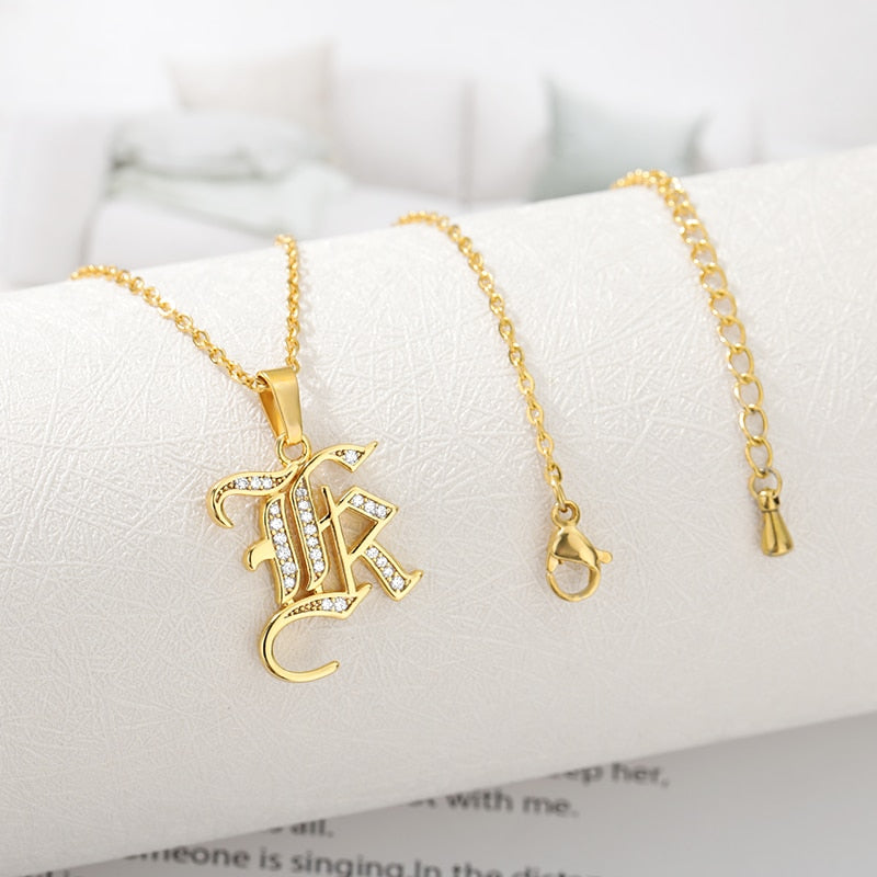 Stainless Steel Jewelry for Women Letter Necklace