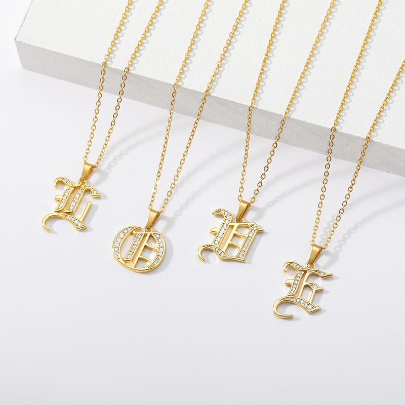 Stainless Steel Jewelry for Women Letter Necklace