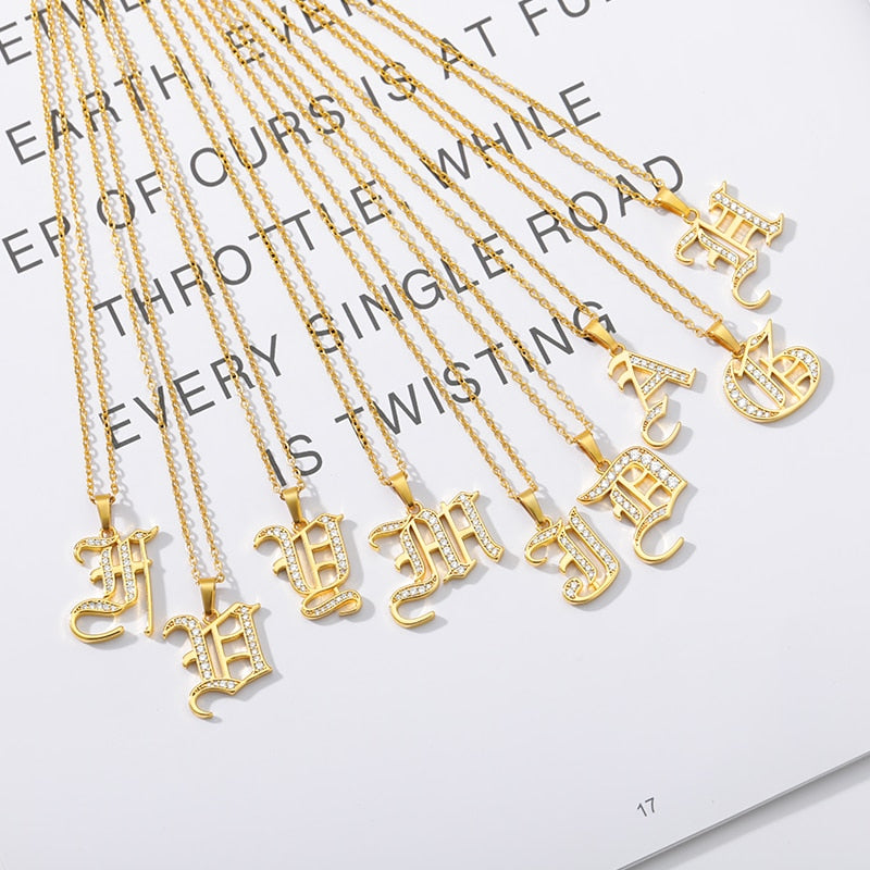 Stainless Steel Jewelry for Women Letter Necklace