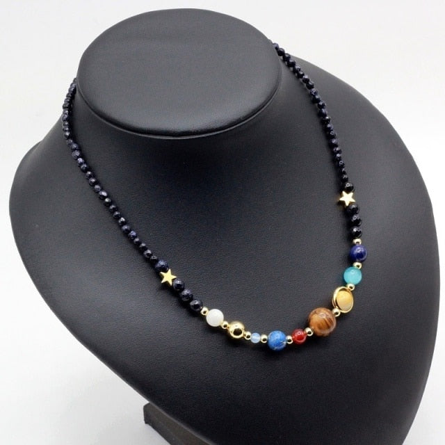 7 Charka Handmade Universe Galaxy Eight Planets Bracelet Gifts