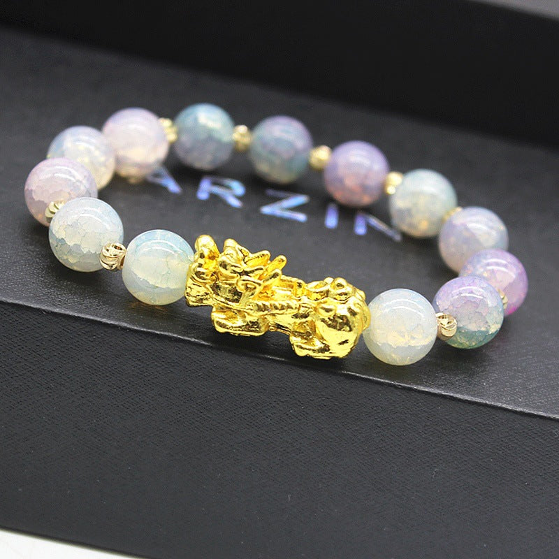 Pixiu Guardian Bracelet Bring Luck Wealth Beads Strand Bracelets