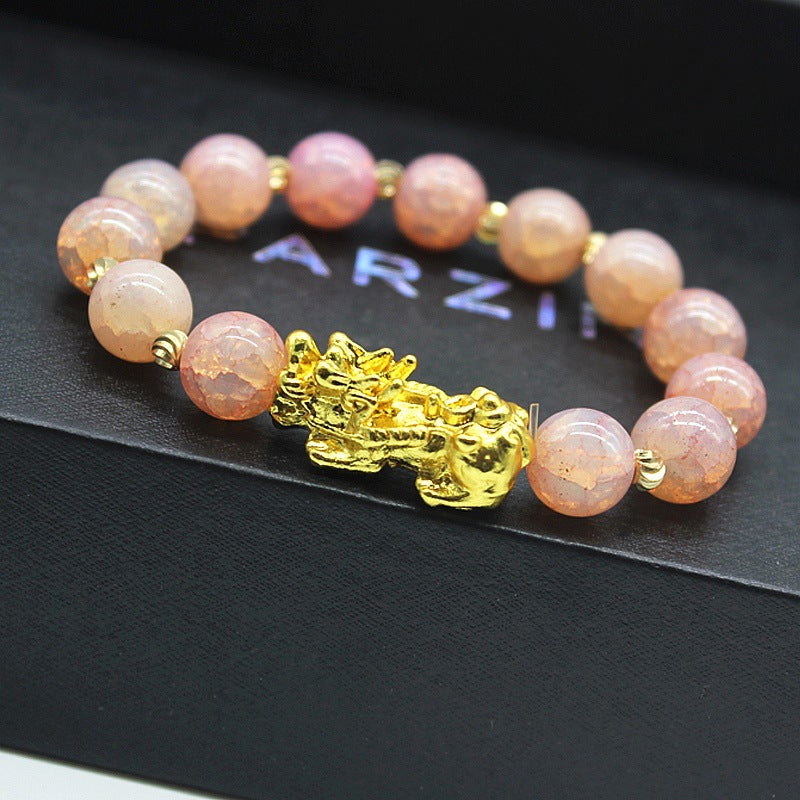 Pixiu Guardian Bracelet Bring Luck Wealth Beads Strand Bracelets