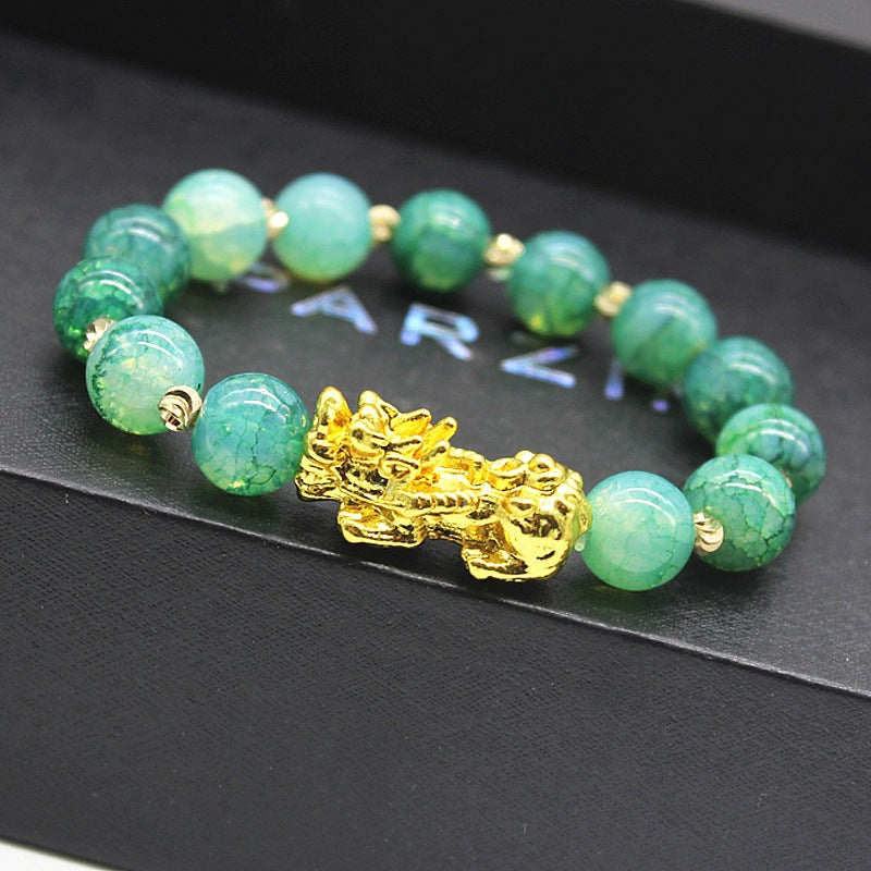 Pixiu Guardian Bracelet Bring Luck Wealth Beads Strand Bracelets