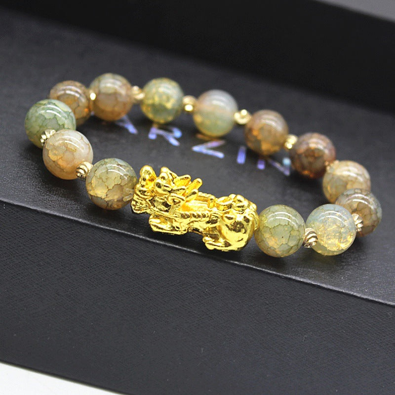 Pixiu Guardian Bracelet Bring Luck Wealth Beads Strand Bracelets