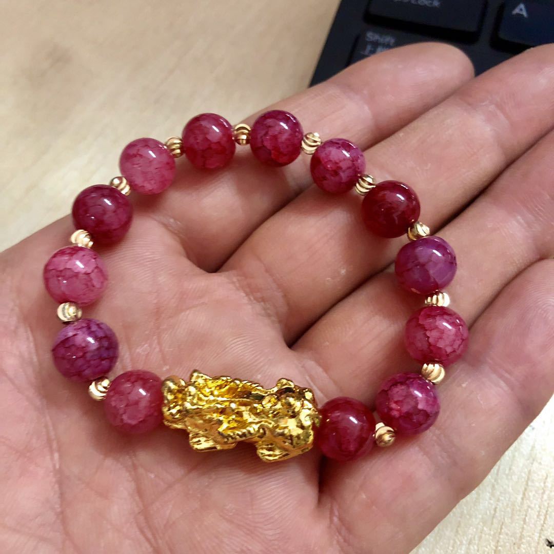 Pixiu Guardian Bracelet Bring Luck Wealth Beads Strand Bracelets