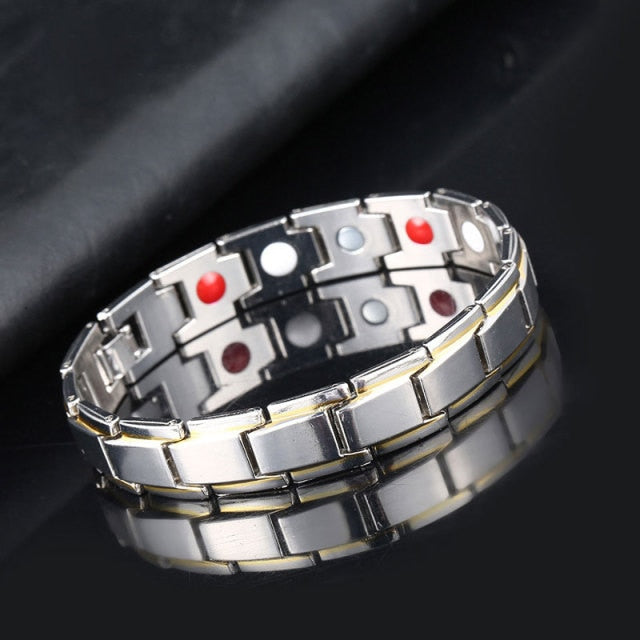 4 in1 Weight Loss Men's Bracelet  Magnets Slimming BangleT