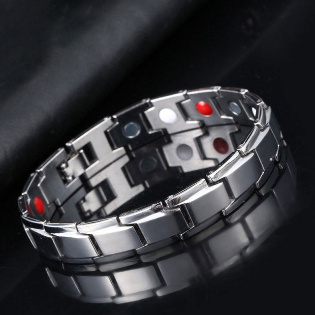 4 in1 Weight Loss Men's Bracelet  Magnets Slimming BangleT