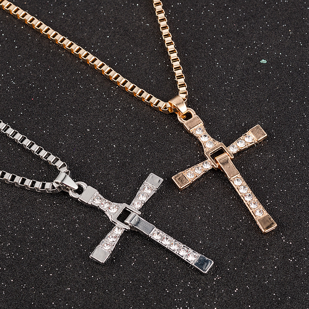Rhinestone Cross Crystal Pendant