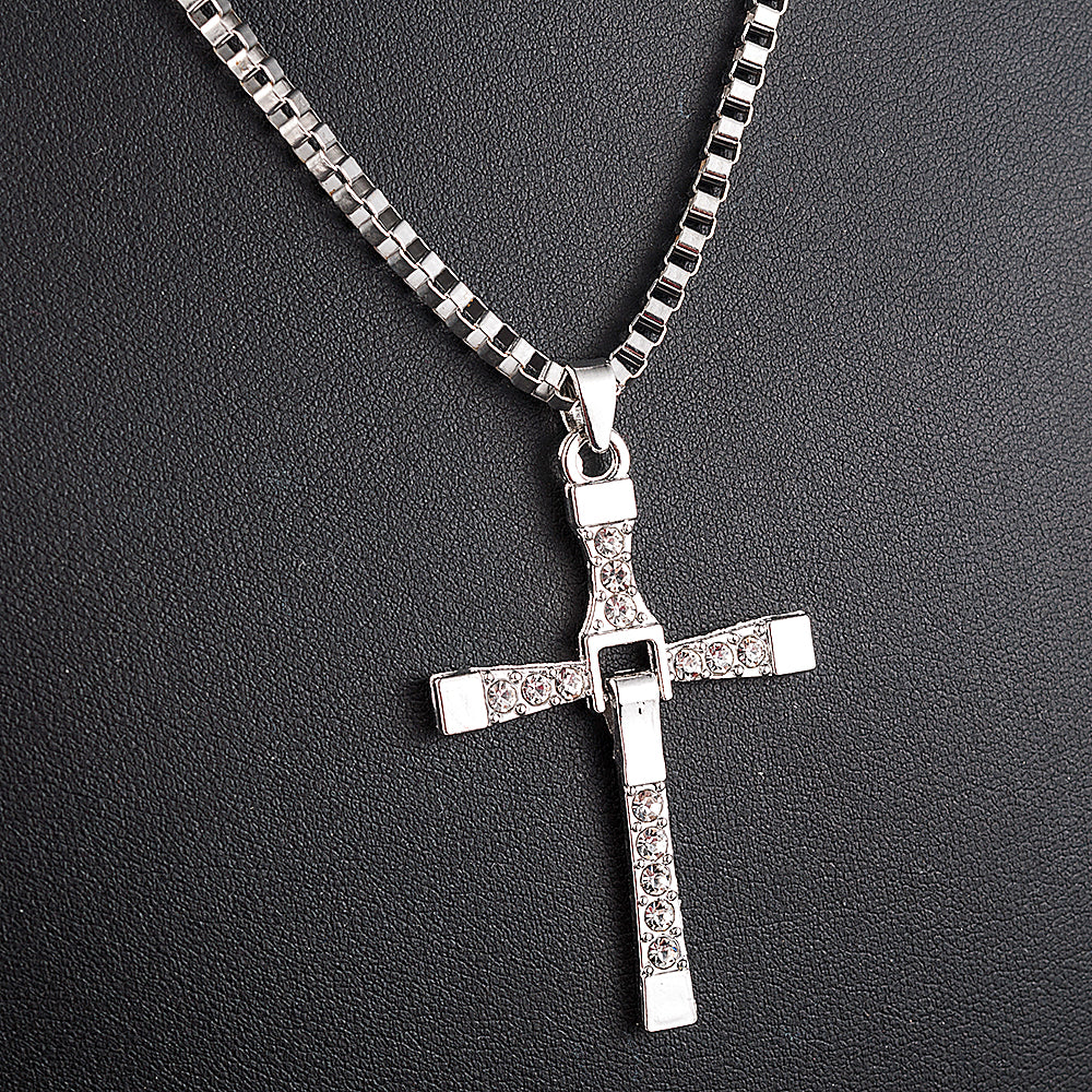 Rhinestone Cross Crystal Pendant