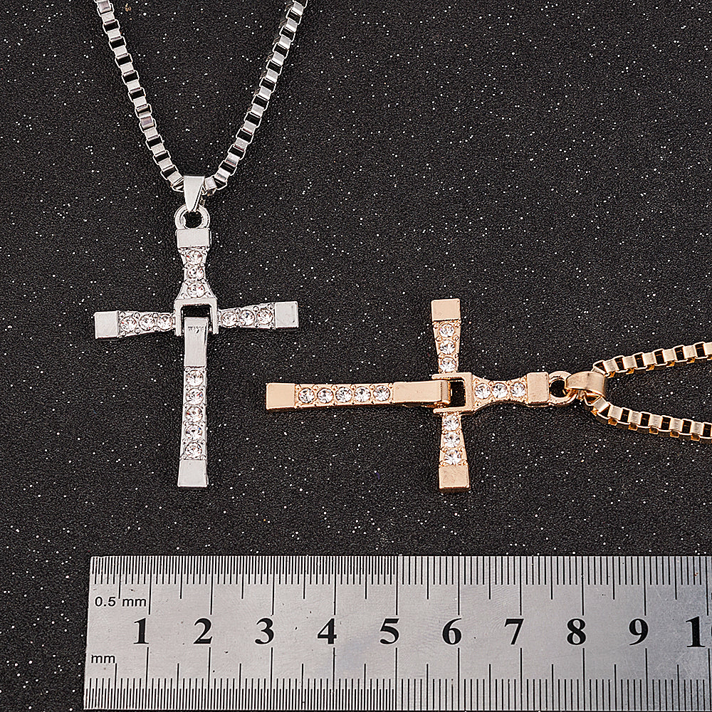 Rhinestone Cross Crystal Pendant