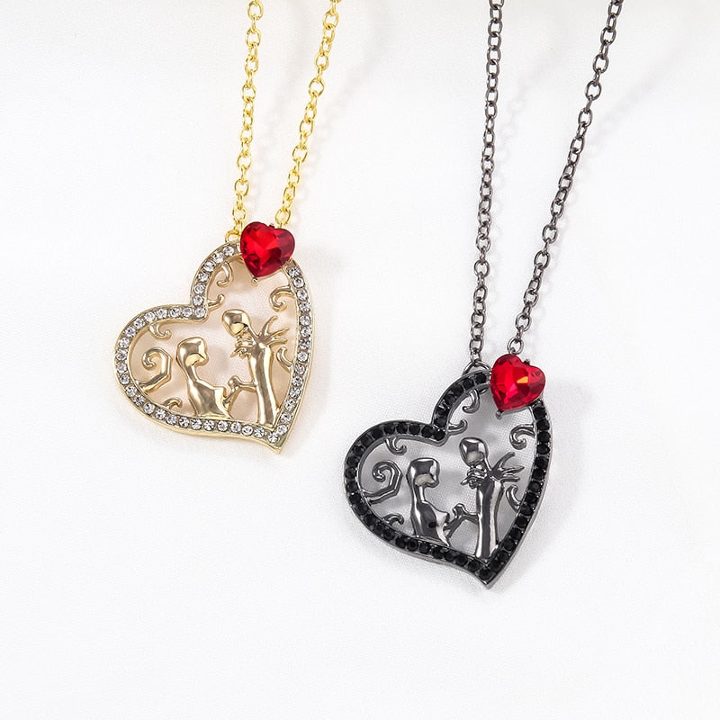 Double Lover Heart Ring Necklaces  Jewelry Set