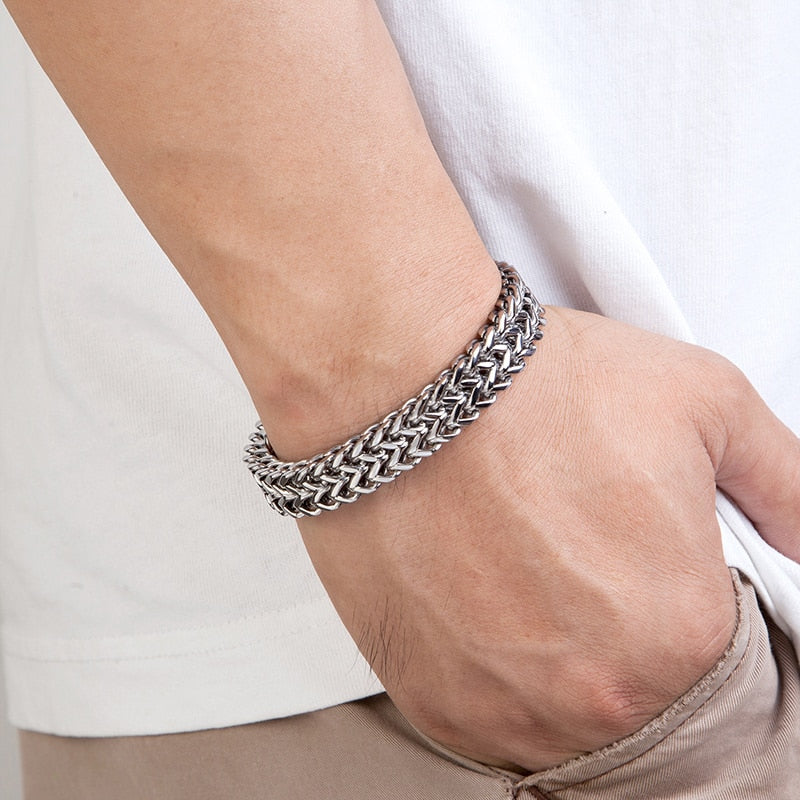 Punk Motorcycle Accessories Magnetic Clasp Bracelets
