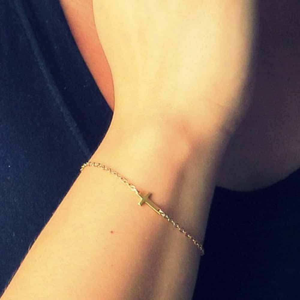 charm cross cross chain bracelet