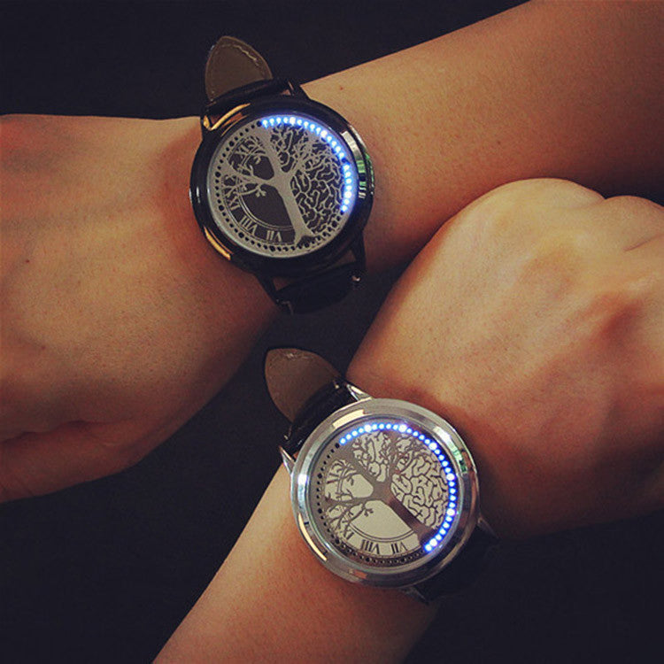 Led Touch Watches Fashion casual creative leather watch