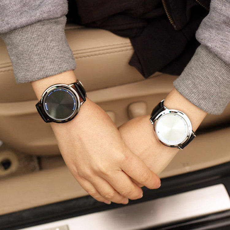 Led Touch Watches Fashion casual creative leather watch