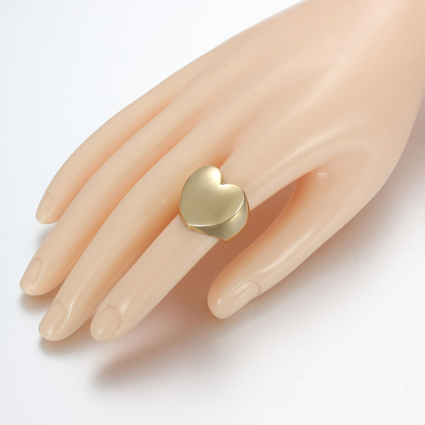 Romantic Stainless Steel Heart Shaped Wedding Rings For Women