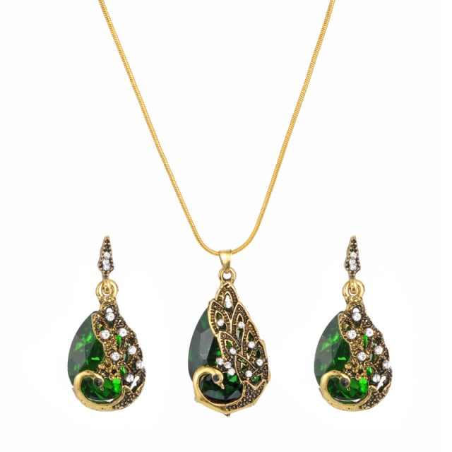 Bijouterie  Rhinestone Earrings and Necklace Set