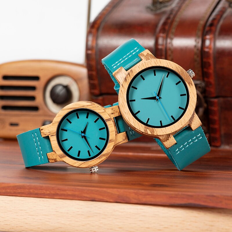 Wooden Couple Quartz Wristwatch