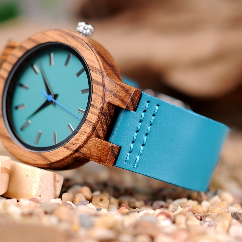 Wooden Couple Quartz Wristwatch