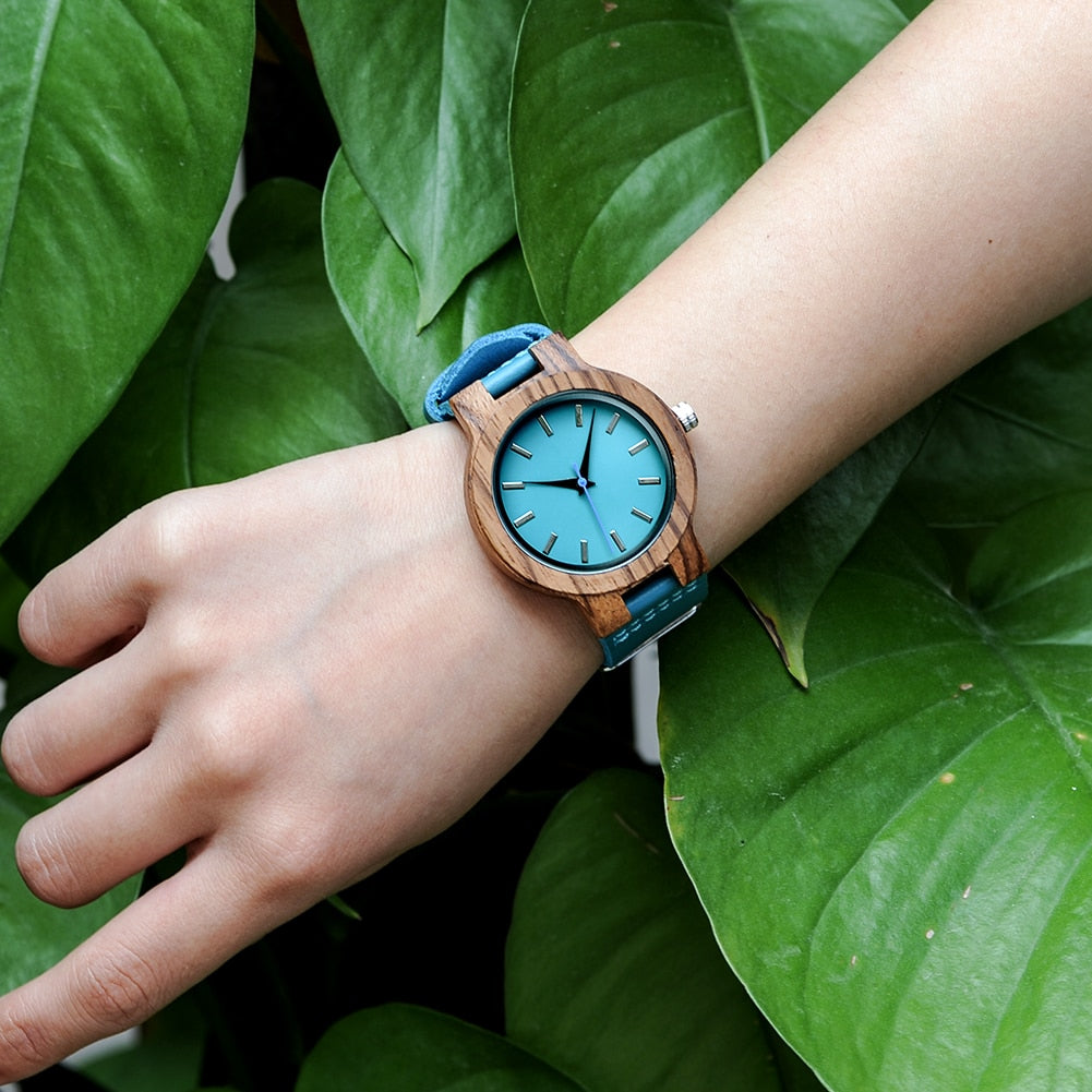 Wooden Couple Quartz Wristwatch
