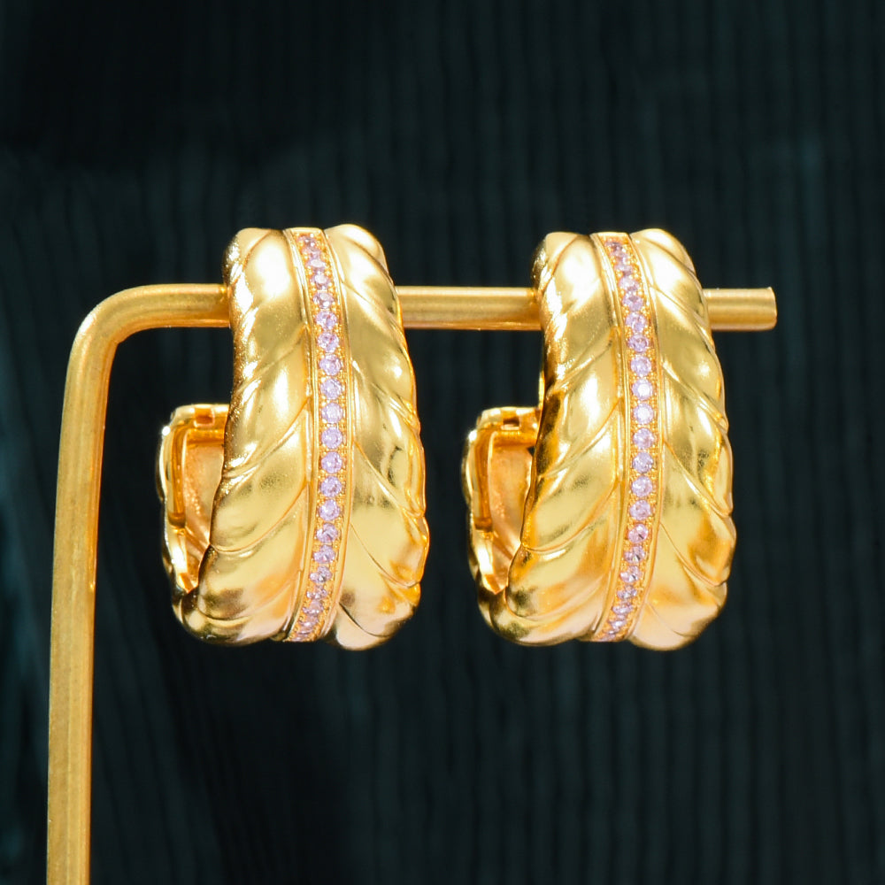 3PCS Bold Bracelet Ring Earring Set For Women