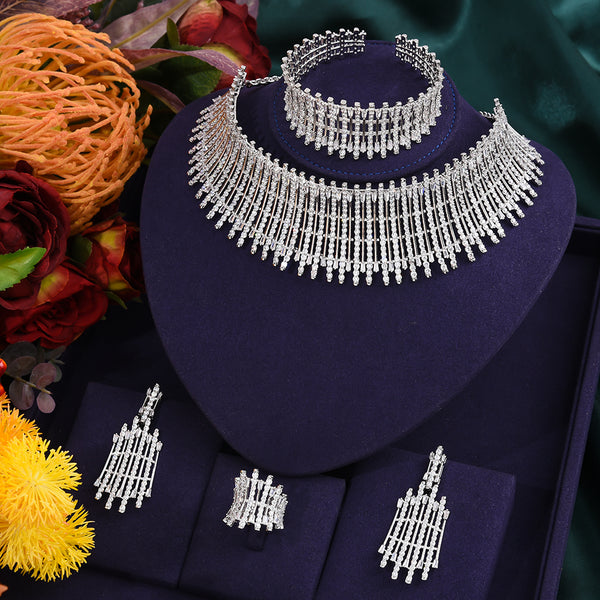 Luxury Ribbon Bowknots African Jewelry Sets For Women