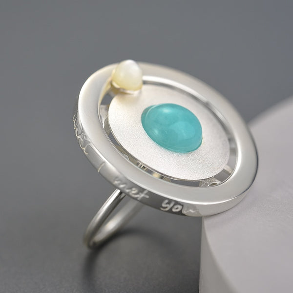 925 Sterling Silver Handmade Fine Jewelry Rotatable Ring