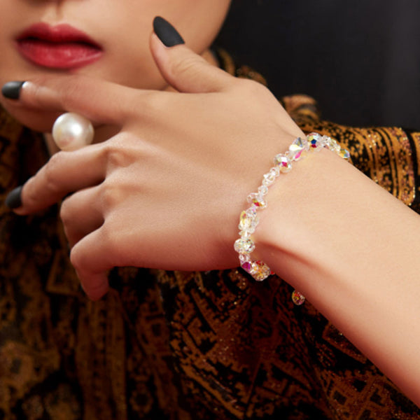 Pulsera colorida con cuentas de cristal de mariposa AB